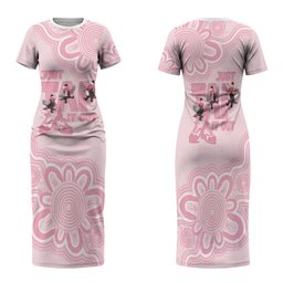 Tap Dance Australia Family Matching Short Sleeve Bodycon Dress and Hawaiian Shirt Pink Galah Just Tap It Out