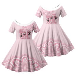 Tap Dance Australia Family Matching Short Sleeve Bodycon Dress and Hawaiian Shirt Pink Galah Just Tap It Out