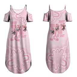 Tap Dance Australia Family Matching Summer Maxi Dress and Hawaiian Shirt Pink Galah Just Tap It Out