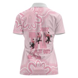 Tap Dance Australia Women Polo Shirt Pink Galah Just Tap It Out