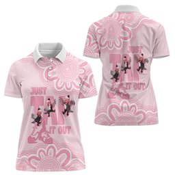 Tap Dance Australia Women Polo Shirt Pink Galah Just Tap It Out