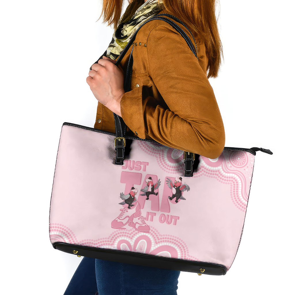 Tap Dance Australia Leather Tote Bag Pink Galah Just Tap It Out