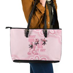Tap Dance Australia Leather Tote Bag Pink Galah Just Tap It Out