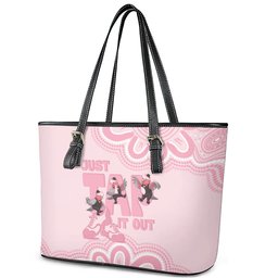Tap Dance Australia Leather Tote Bag Pink Galah Just Tap It Out