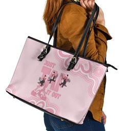 Tap Dance Australia Leather Tote Bag Pink Galah Just Tap It Out