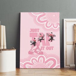 Tap Dance Australia Canvas Wall Art Pink Galah Just Tap It Out