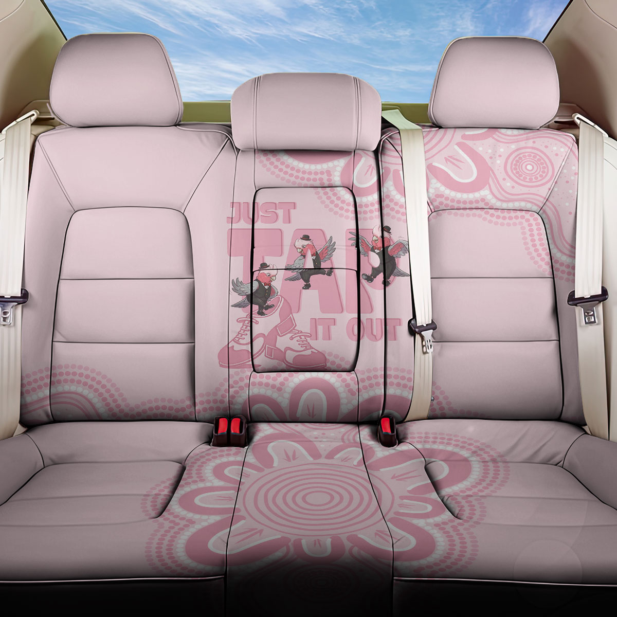 Tap Dance Australia Back Car Seat Cover Pink Galah Just Tap It Out