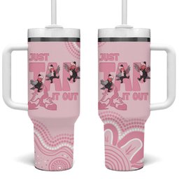 Tap Dance Australia Tumbler With Handle Pink Galah Just Tap It Out