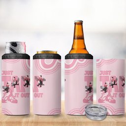 Tap Dance Australia 4 in 1 Can Cooler Tumbler Pink Galah Just Tap It Out