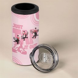 Tap Dance Australia 4 in 1 Can Cooler Tumbler Pink Galah Just Tap It Out