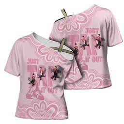 Tap Dance Australia Cross Shoulder Shirt Pink Galah Just Tap It Out