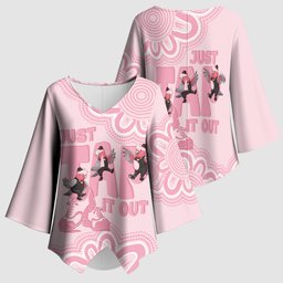 Tap Dance Australia Kimono Sleeve Blouse Pink Galah Just Tap It Out