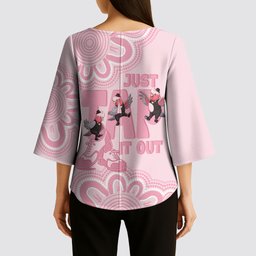 Tap Dance Australia Kimono Sleeve Blouse Pink Galah Just Tap It Out