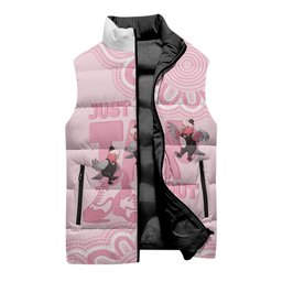 Tap Dance Australia Sleeveless Puffer Jacket Pink Galah Just Tap It Out