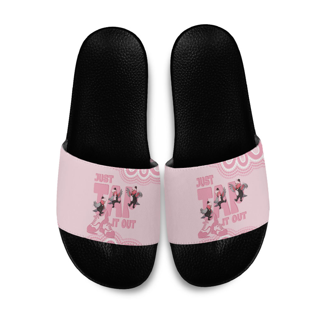 Tap Dance Australia Slide Sandals Pink Galah Just Tap It Out