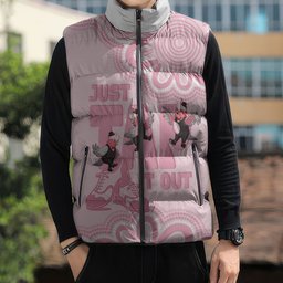 Tap Dance Australia Sleeveless Puffer Jacket Pink Galah Just Tap It Out