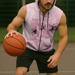 Tap Dance Australia Sleeveless Zip Hoodie Pink Galah Just Tap It Out