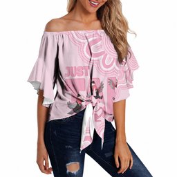 Tap Dance Australia Off Shoulder Wrap Waist Top Pink Galah Just Tap It Out