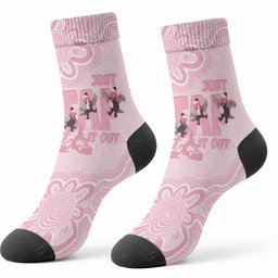 Tap Dance Australia Crew Socks Pink Galah Just Tap It Out