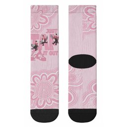 Tap Dance Australia Crew Socks Pink Galah Just Tap It Out