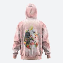 Australian Cockatoos Hoodie Flora Aboriginal Dot Art Pattern