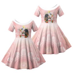 Australian Cockatoos Family Matching Mermaid Dress and Hawaiian Shirt Flora Aboriginal Dot Art Pattern