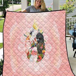 Australian Cockatoos Quilt Flora Aboriginal Dot Art Pattern