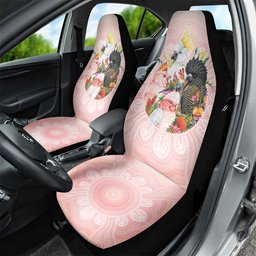 Australian Cockatoos Car Seat Cover Flora Aboriginal Dot Art Pattern