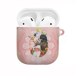 Australian Cockatoos AirPods Case Flora Aboriginal Dot Art Pattern