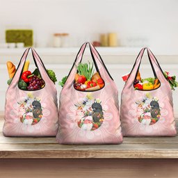 Australian Cockatoos Grocery Bag Flora Aboriginal Dot Art Pattern
