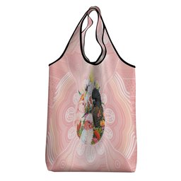 Australian Cockatoos Grocery Bag Flora Aboriginal Dot Art Pattern