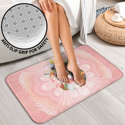 Australian Cockatoos Bathroom Set Flora Aboriginal Dot Art Pattern