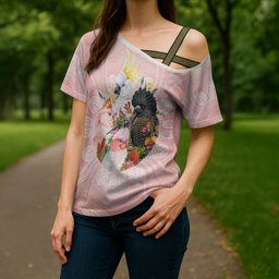 Australian Cockatoos Cross Shoulder Shirt Flora Aboriginal Dot Art Pattern