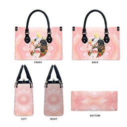 Australian Cockatoos Leather Bag Flora Aboriginal Dot Art Pattern