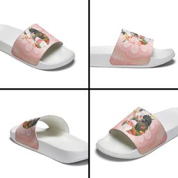 Australian Cockatoos Slide Sandals Flora Aboriginal Dot Art Pattern