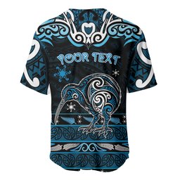 Personalised Ngati Kahungunu Aotearoa Meri Kirihimete Baseball Jersey Maori Kiwi Bird Silver Fern Koru Pattern