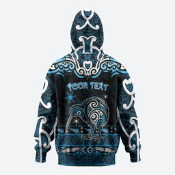 Personalised Ngati Kahungunu Aotearoa Meri Kirihimete Hoodie Maori Kiwi Bird Silver Fern Koru Pattern