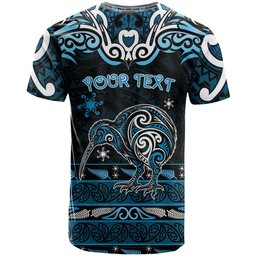 Personalised Ngati Kahungunu Aotearoa Meri Kirihimete T Shirt Maori Kiwi Bird Silver Fern Koru Pattern