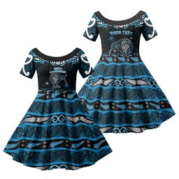 Personalised Ngati Kahungunu Aotearoa Meri Kirihimete Family Matching Summer Maxi Dress and Hawaiian Shirt Maori Kiwi Bird Silver Fern Koru Pattern