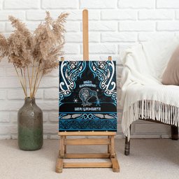 Ngati Kahungunu Aotearoa Meri Kirihimete Canvas Wall Art Maori Kiwi Bird Silver Fern Koru Pattern