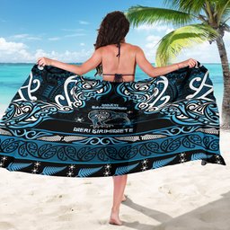 Ngati Kahungunu Aotearoa Meri Kirihimete Sarong Maori Kiwi Bird Silver Fern Koru Pattern