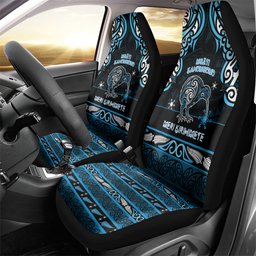 Ngati Kahungunu Aotearoa Meri Kirihimete Car Seat Cover Maori Kiwi Bird Silver Fern Koru Pattern