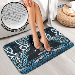 Ngati Kahungunu Aotearoa Meri Kirihimete Bathroom Set Maori Kiwi Bird Silver Fern Koru Pattern
