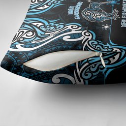 Ngati Kahungunu Aotearoa Meri Kirihimete Pillow Cover Maori Kiwi Bird Silver Fern Koru Pattern