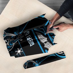 Ngati Kahungunu Aotearoa Meri Kirihimete Umbrella Maori Kiwi Bird Silver Fern Koru Pattern