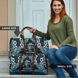 Ngati Kahungunu Aotearoa Meri Kirihimete Travel Bag Maori Kiwi Bird Silver Fern Koru Pattern