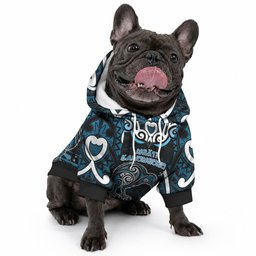 Personalised Ngati Kahungunu Aotearoa Meri Kirihimete Pet Hoodie Maori Kiwi Bird Silver Fern Koru Pattern