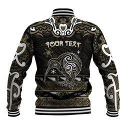 Personalised Waikato Tainui Aotearoa Meri Kirihimete Baseball Jacket Maori Kiwi Bird Silver Fern Koru Pattern