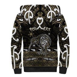 Personalised Waikato Tainui Aotearoa Meri Kirihimete Sherpa Hoodie Maori Kiwi Bird Silver Fern Koru Pattern