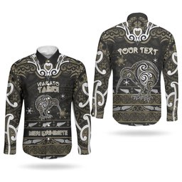 Personalised Waikato Tainui Aotearoa Meri Kirihimete Couples Matching Off The Shoulder Long Sleeve Dress and Long Sleeve Button Shirt Maori Kiwi Bird Silver Fern Koru Pattern